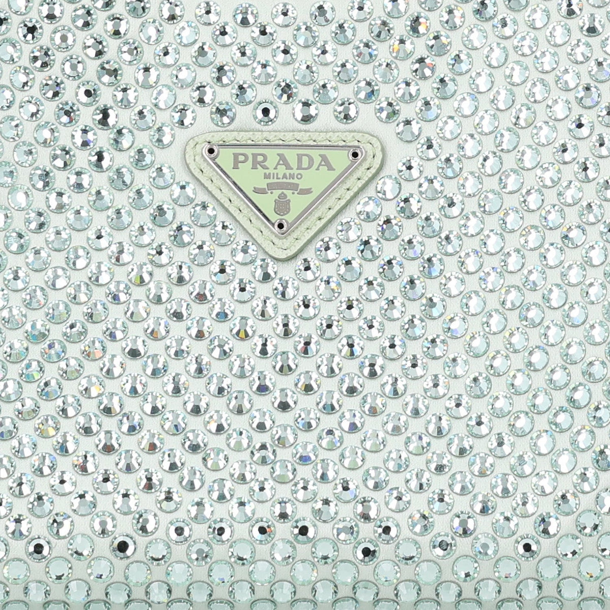 Satin Crystal Mini Re-Edition 2000 Bag Acqua