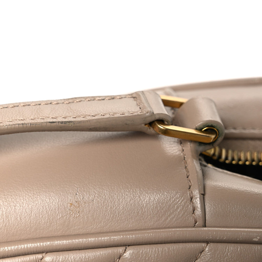 Calfskin Matelasse Monogram Lou Camera Bag Dark Beige