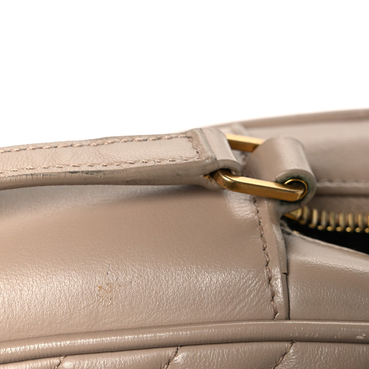 Calfskin Matelasse Monogram Lou Camera Bag Dark Beige