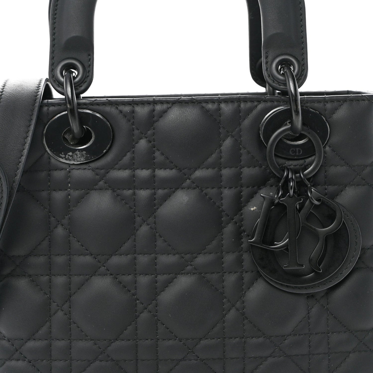 Ultra Matte Calfskin Cannage Small My ABCDior Lady Dior Black