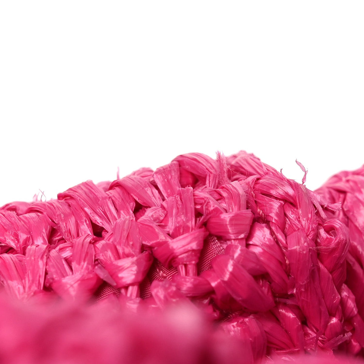 Raffia Crochet Tote Fuchsia