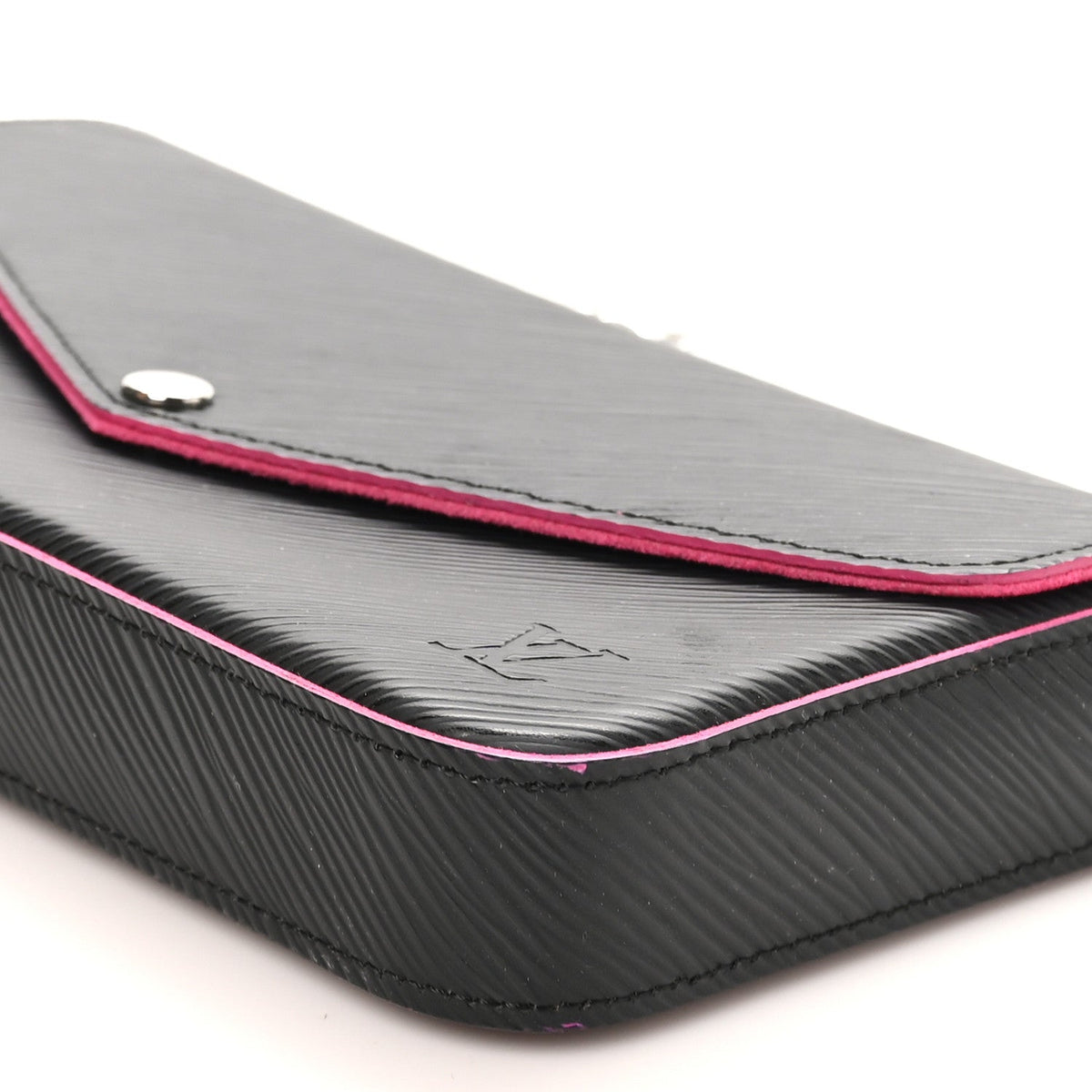 Epi Pochette Felicie Black Hot Pink