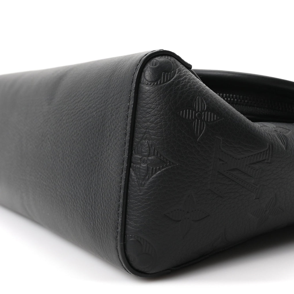 Calfskin Monogram Shadow Pulse Messenger  Black