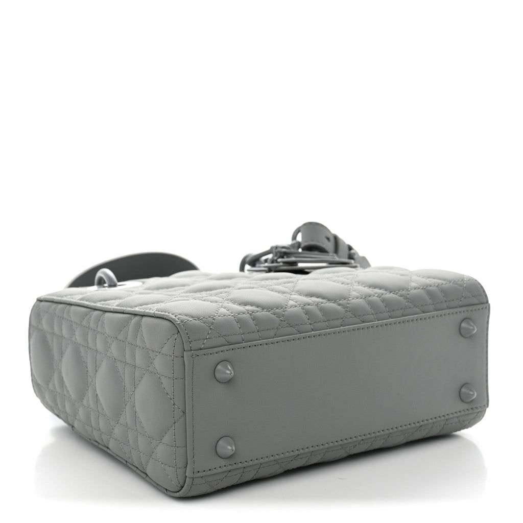 Ultra Matte Calfskin Cannage Small My ABCDior Lady Dior Grey