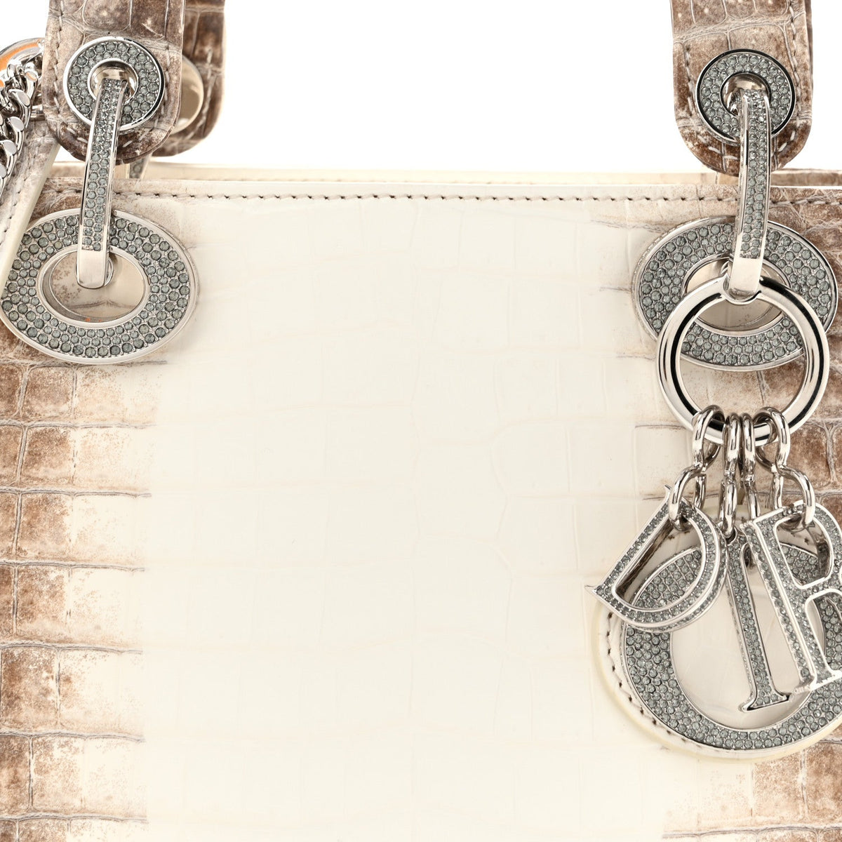 Niloticus Crocodile Himalaya Crystal Mini Lady Dior Latte