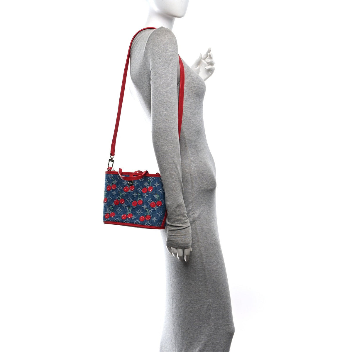 LV X TM Monogram Denim Cerises Neverfull Inside Out BB