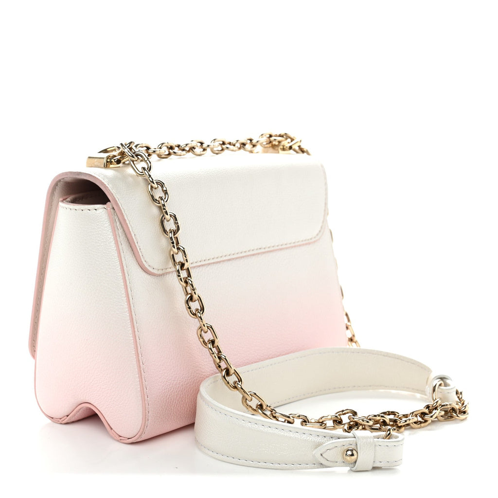 Calfskin Twist Chain Shoulder Bag PM Shaded Pink