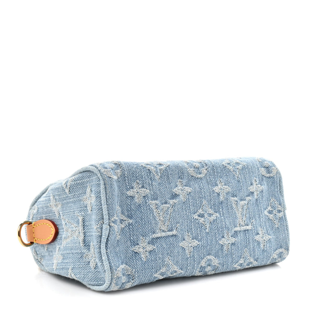 Monogram Denim Nano Speedy Sky Blue