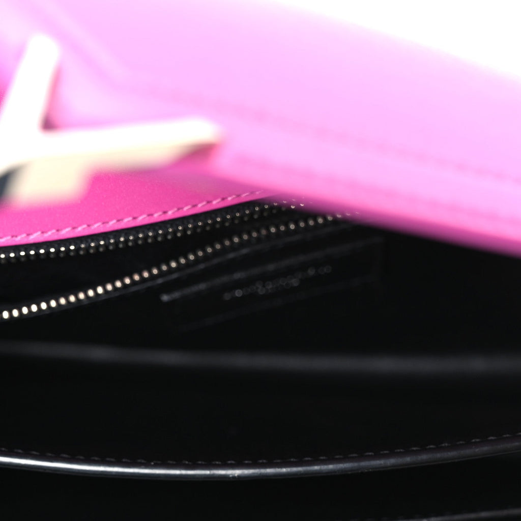 Smooth Calfskin Monogram Cassandra Clasp Bag Electric Fuchsia