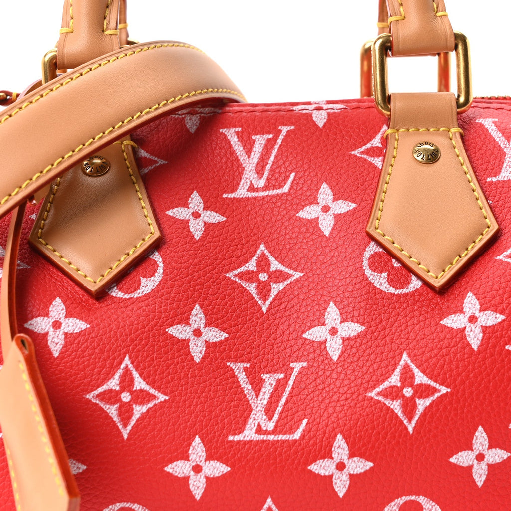 Calfskin Monogram Speedy P9 Bandouliere 20 Red