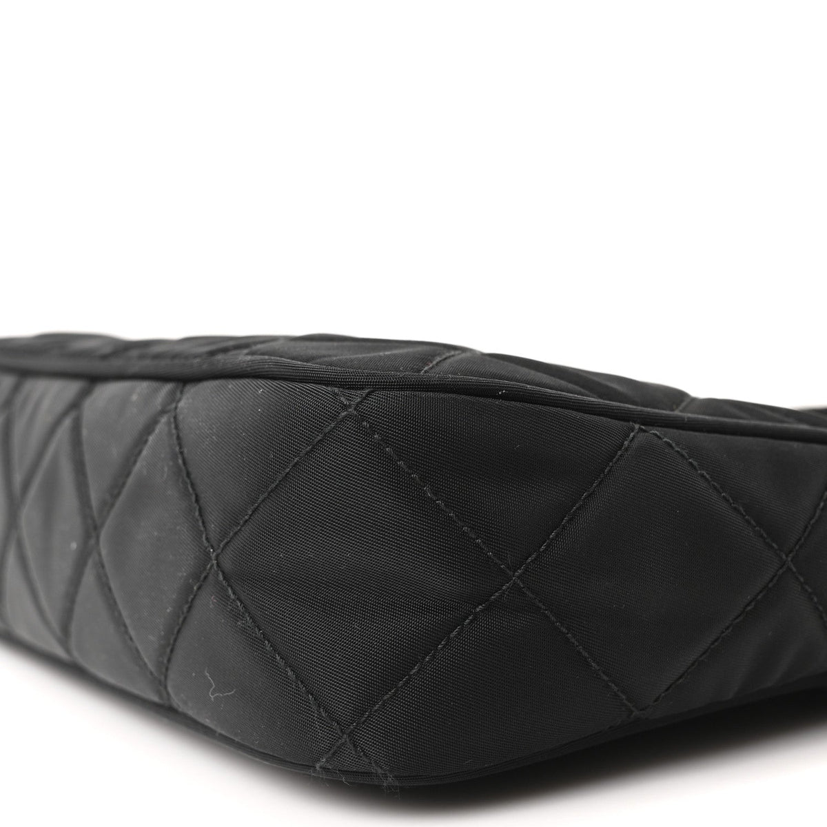 Tessuto Nylon Stitched Shoulder Bag Black