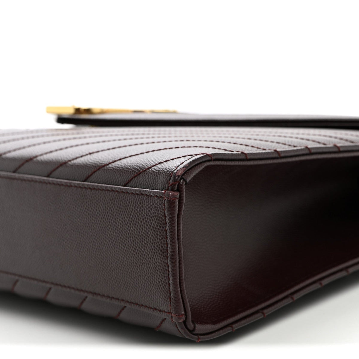 Grain De Poudre Matelasse Chevron Large Monogram Satchel Rouge Legion