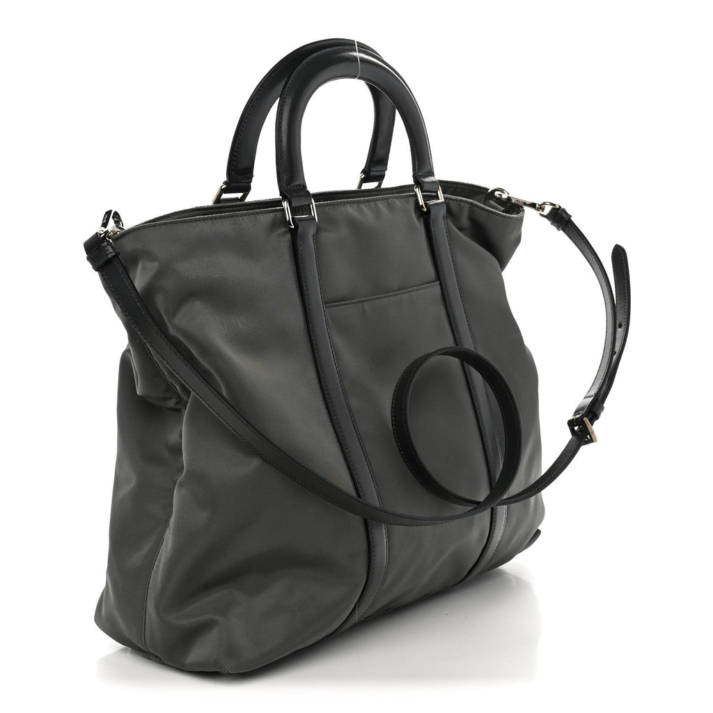 Tessuto Nylon Pocket Tote Grey