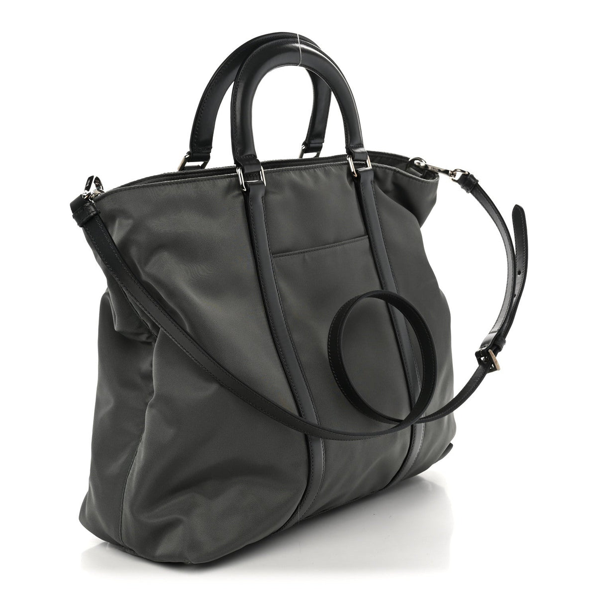 Tessuto Nylon Pocket Tote Grey