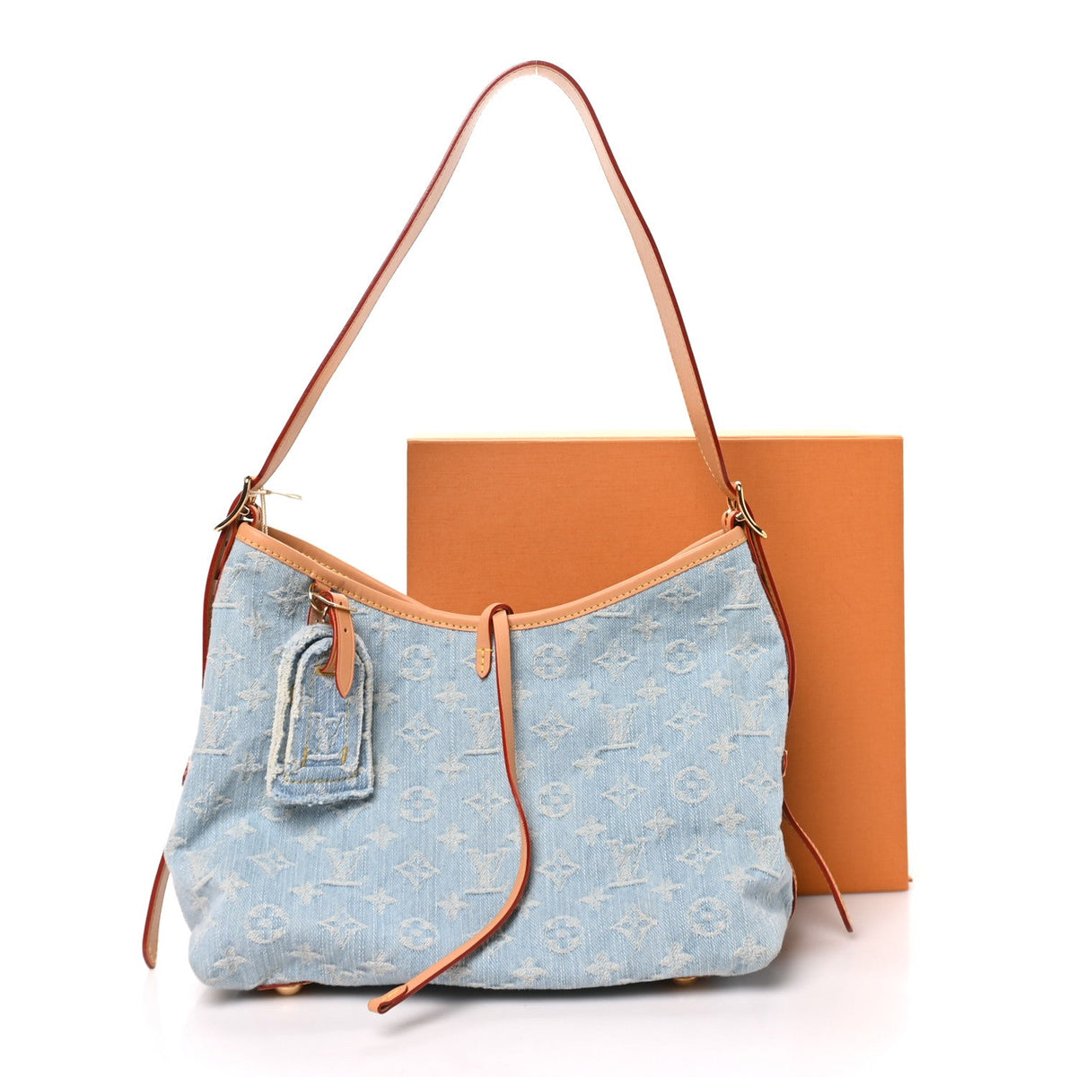 Monogram Denim CarryAll PM Sky Blue
