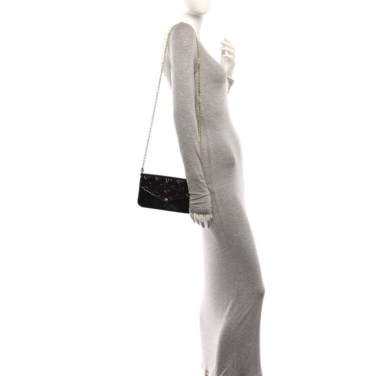 Vernis Pochette Felicie Chain Wallet Amarante