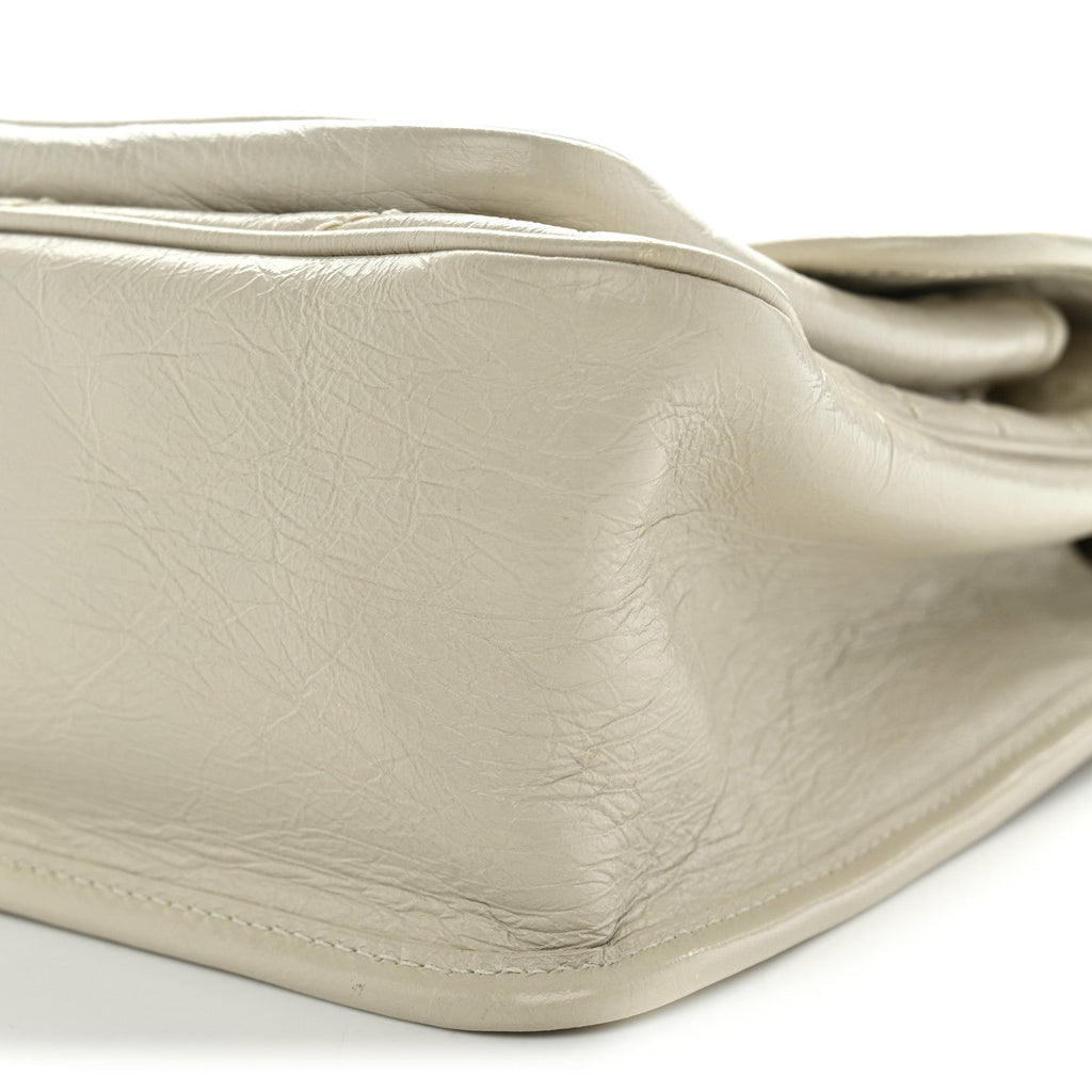Crinkled Calfskin Matelasse Monogram Medium Niki Chain Satchel Blanc Vintage