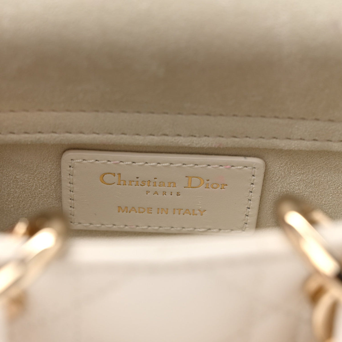 Lambskin Cannage Micro Lady D-Joy Latte
