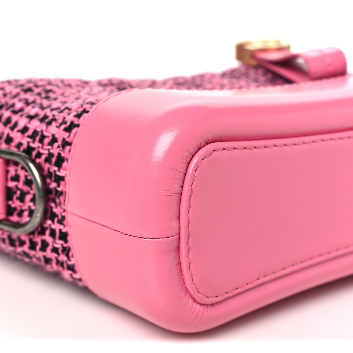Tweed Calfskin Small Gabrielle Hobo Pink