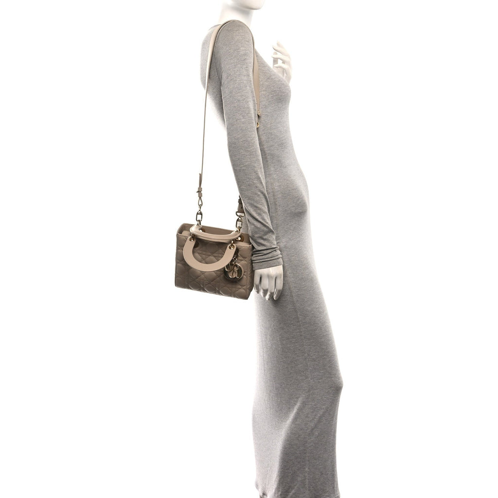 Lambskin Cannage Small My ABCDior Lady Dior Beige