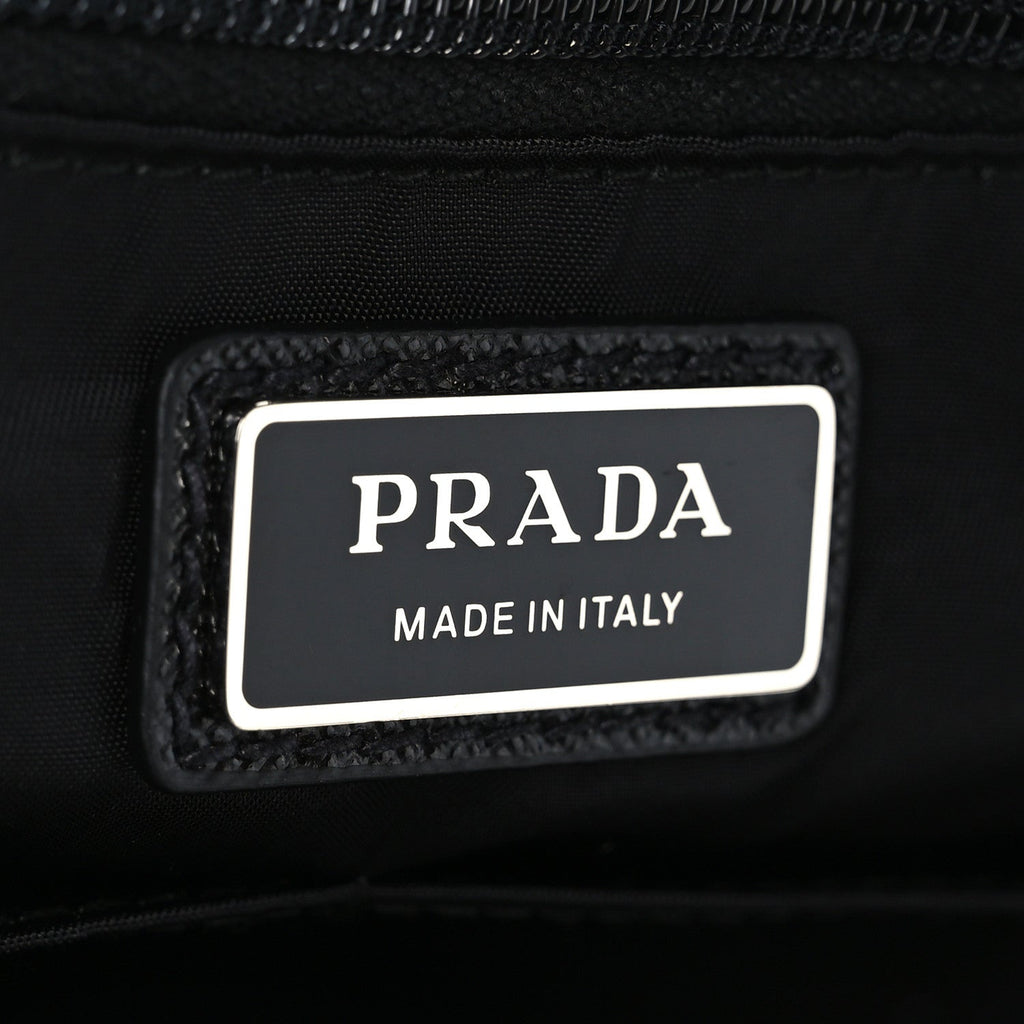 Re-Nylon Saffiano Sea Beyond Messenger Shoulder Bag Black