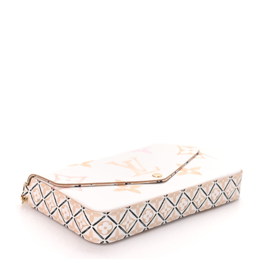 Monogram Giant By The Pool 2.0 Felicie Pochette Chain Wallet Beige
