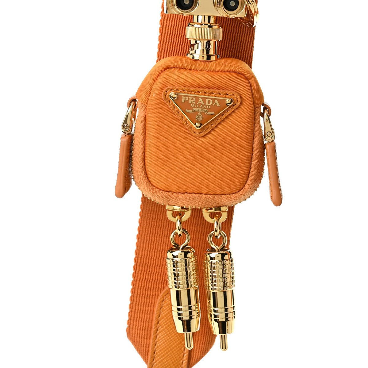 Nylon Saffiano Re-Edition 2005 Shoulder Bag Amber