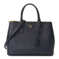 Saffiano Large Galleria Double Zip Tote Baltico
