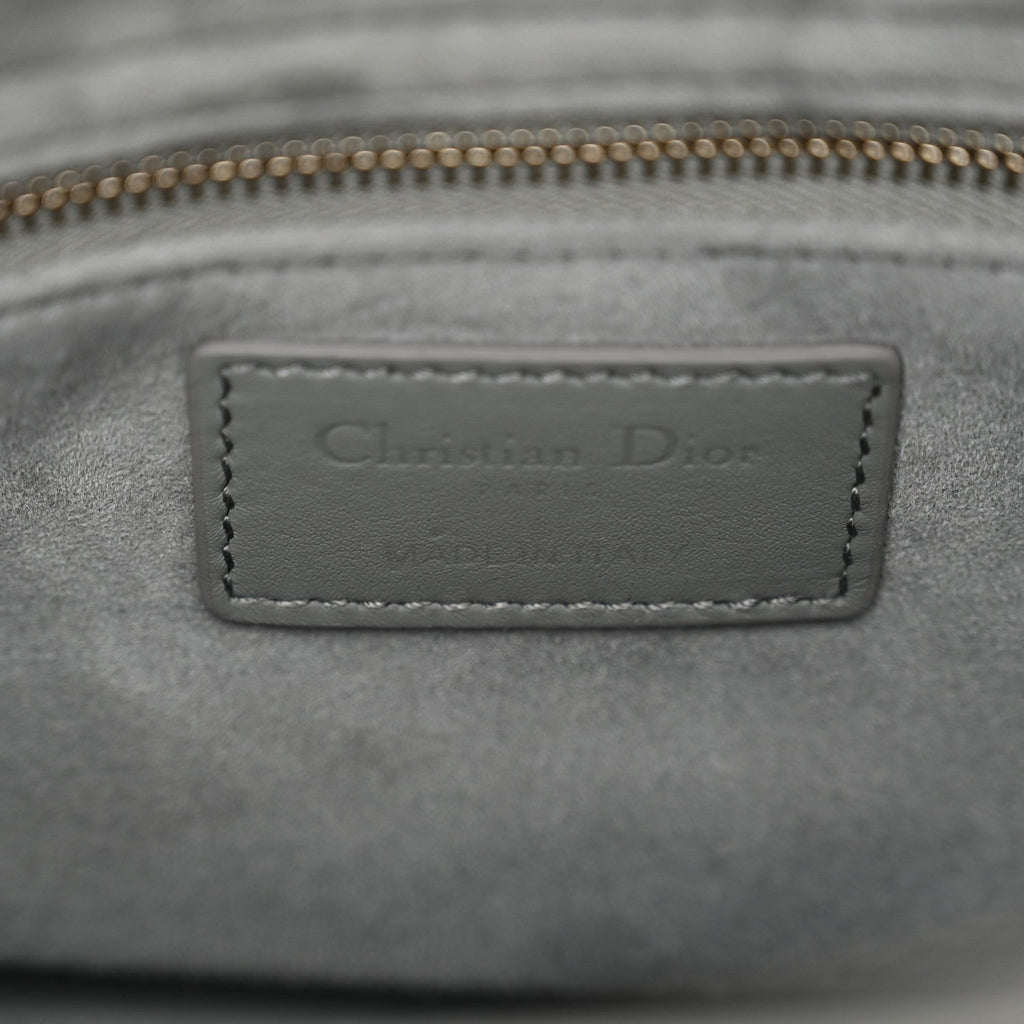 Ultra Matte Calfskin Cannage Small My ABCDior Lady Dior Grey