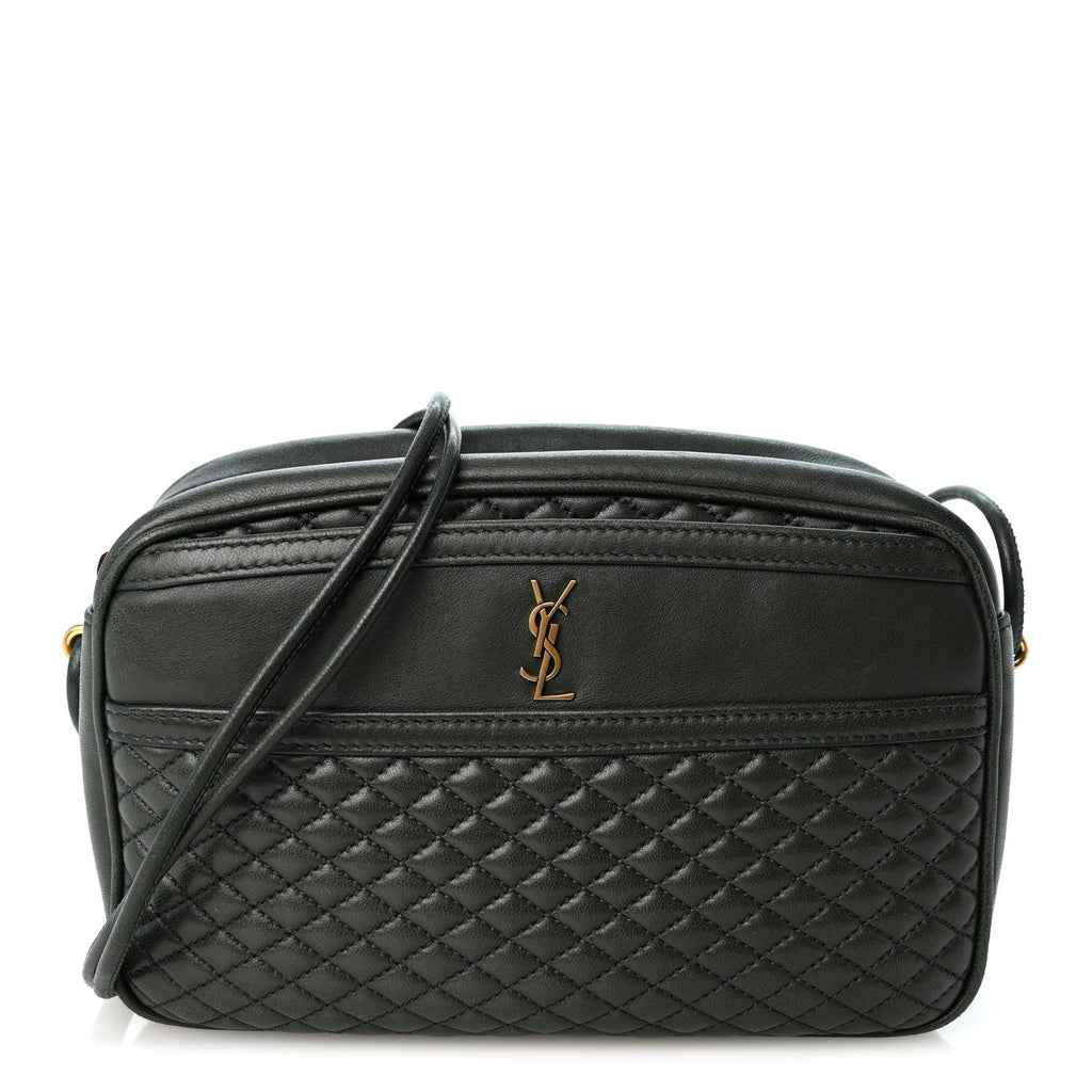 Lambskin Quilted Victoire Camera Bag New Vert Fonce