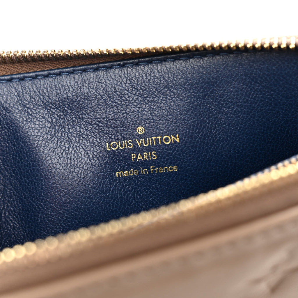 Lambskin Embossed Monogram Coussin PM Taupe