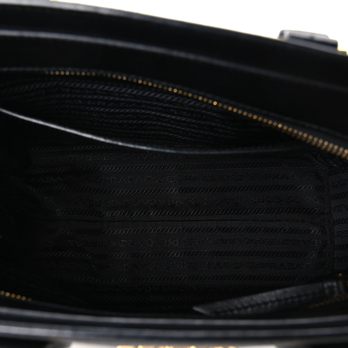 Saffiano Soft Calfskin Small Zippered Tote Black