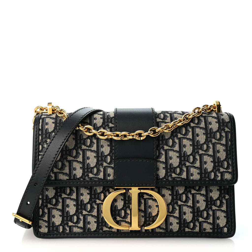 Oblique 30 Montaigne Chain Flap Bag Blue