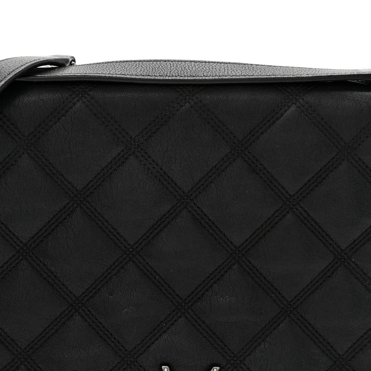Lambskin Quilted Small Becky Chain Bag Black
