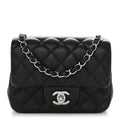 Caviar Quilted Mini Square Flap Black