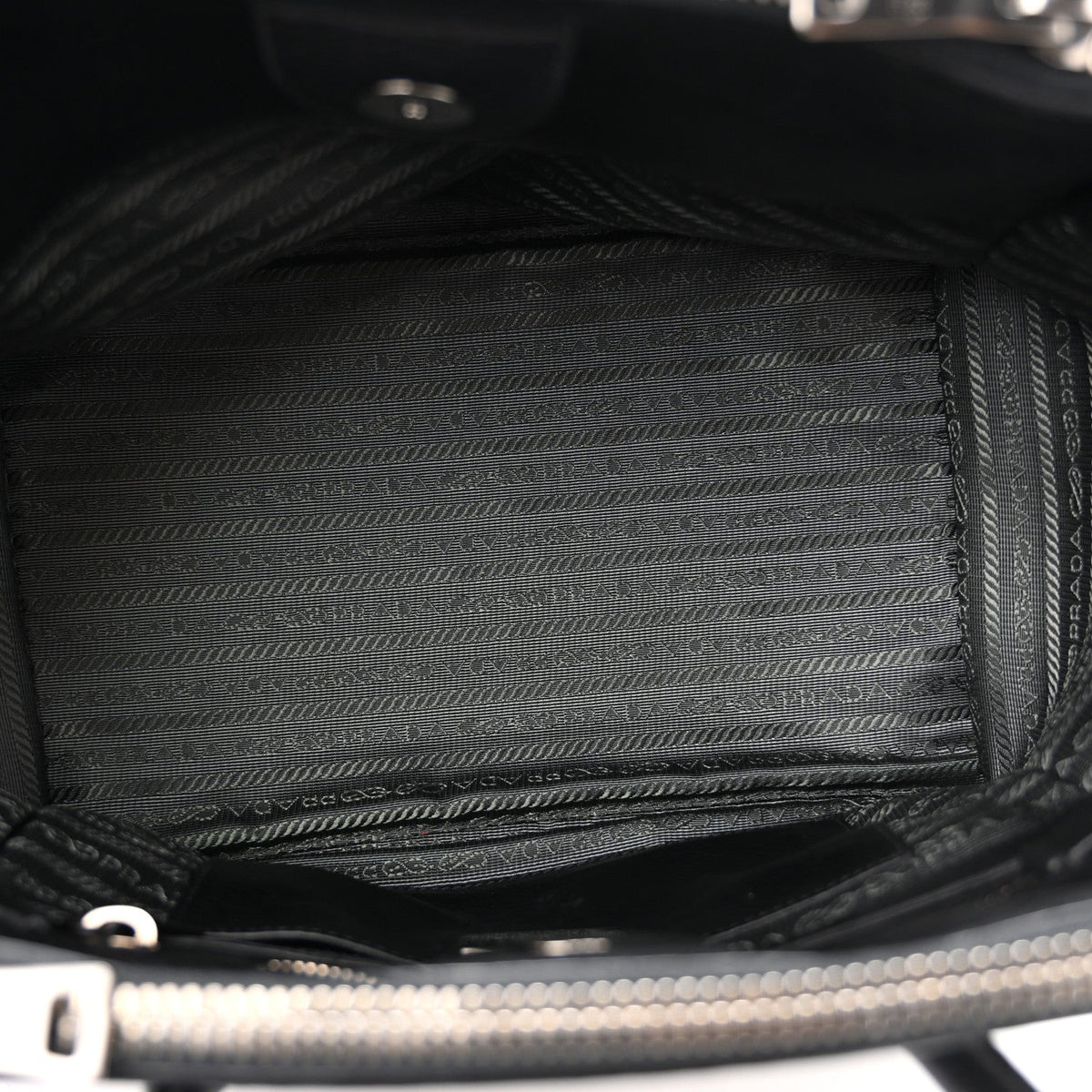 Glace Calf Twin Pocket Tote Black