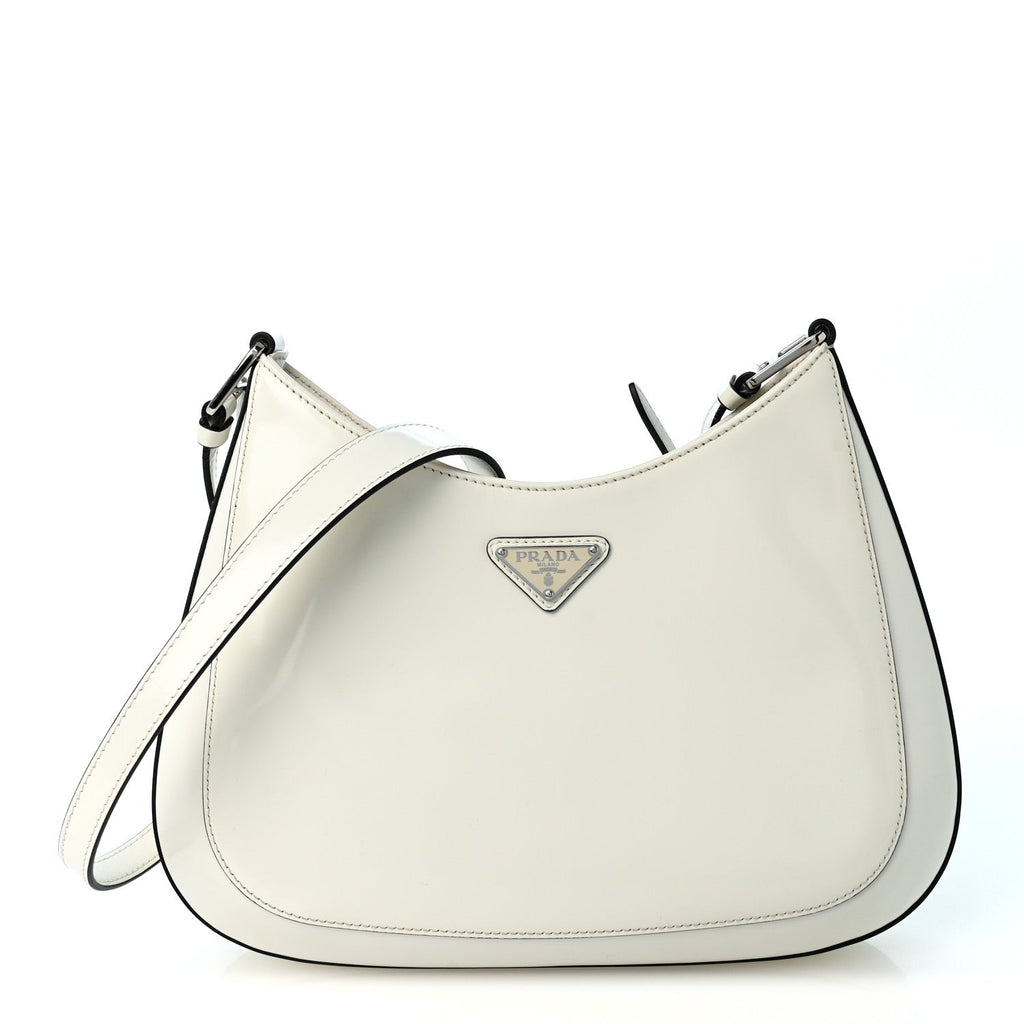 Spazzolato Cleo Adjustable Strap Shoulder Bag White