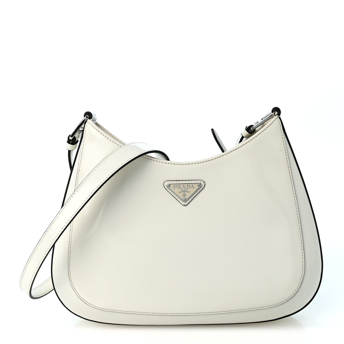 Spazzolato Cleo Adjustable Strap Shoulder Bag White