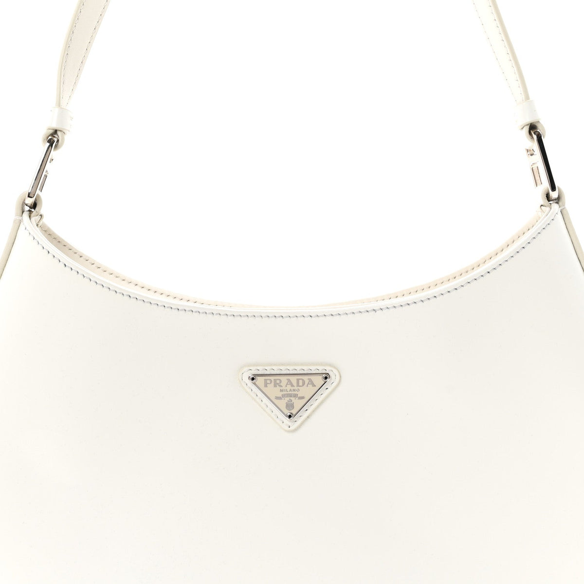 Spazzolato Cleo Shoulder Bag White