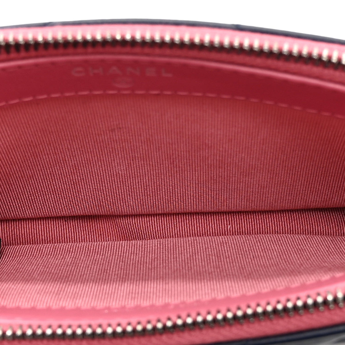 Aged Calfskin Chevron Quilted Small Gabrielle Clutch With Chain  Navy Black Pink