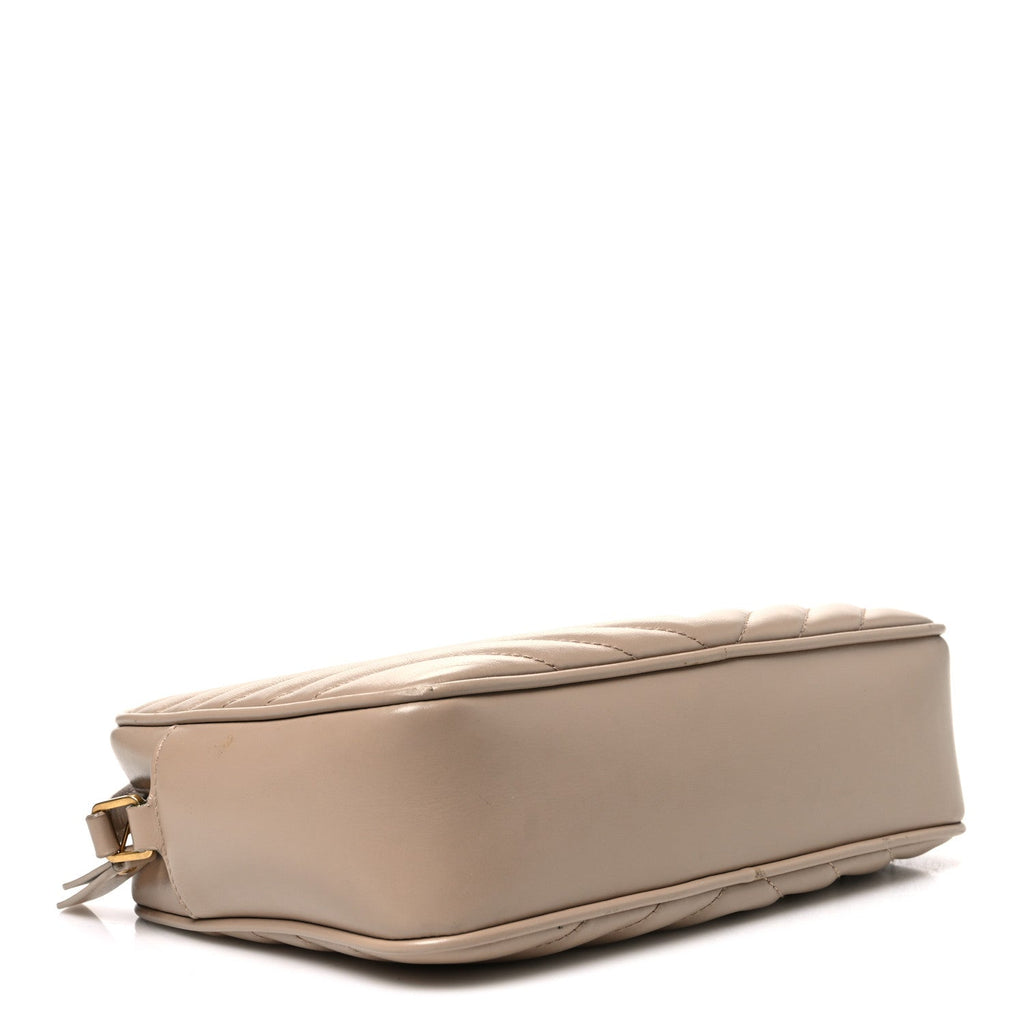 Calfskin Matelasse Monogram Lou Camera Bag Dark Beige