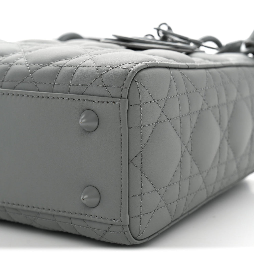 Ultra Matte Calfskin Cannage Small My ABCDior Lady Dior Grey