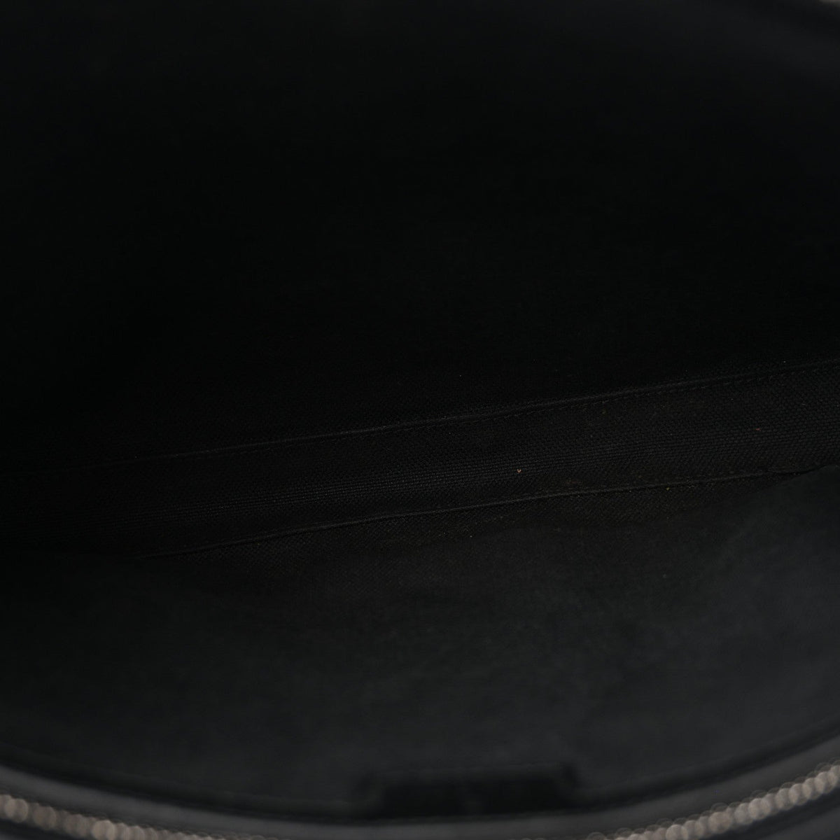 GG Supreme Monogram Azalea Calfskin Retro Interlocking G Wristlet Messenger Bag Black