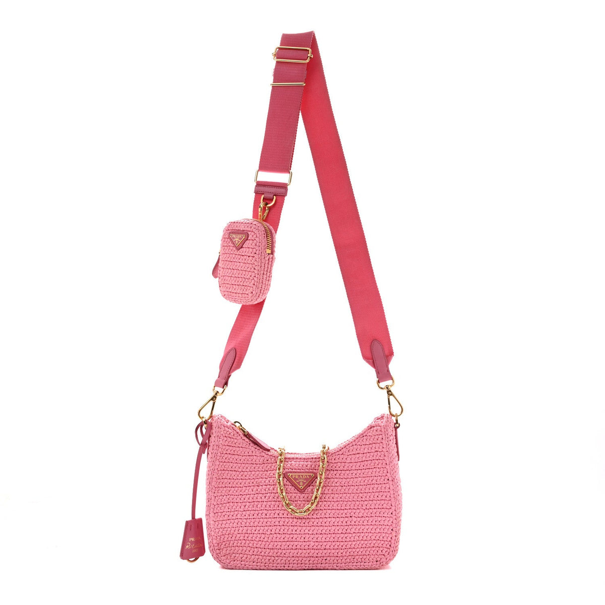 Yarn Raffia Effect Crochet Re-Edition 2005 Shoulder Bag Petalo