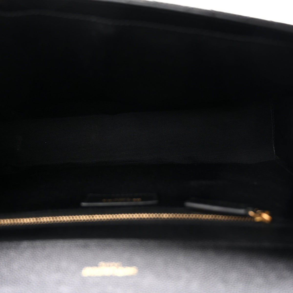 Grain De Poudre Textured Mixed Matelasse Large Triquilt Monogram Satchel Black