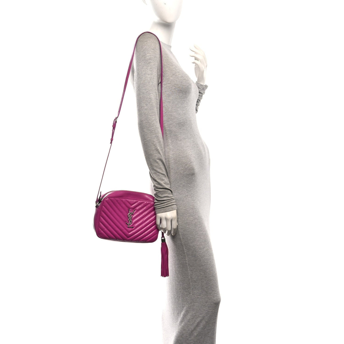 Calfskin Matelasse Monogram Lou Camera Bag Electric Fuchsia