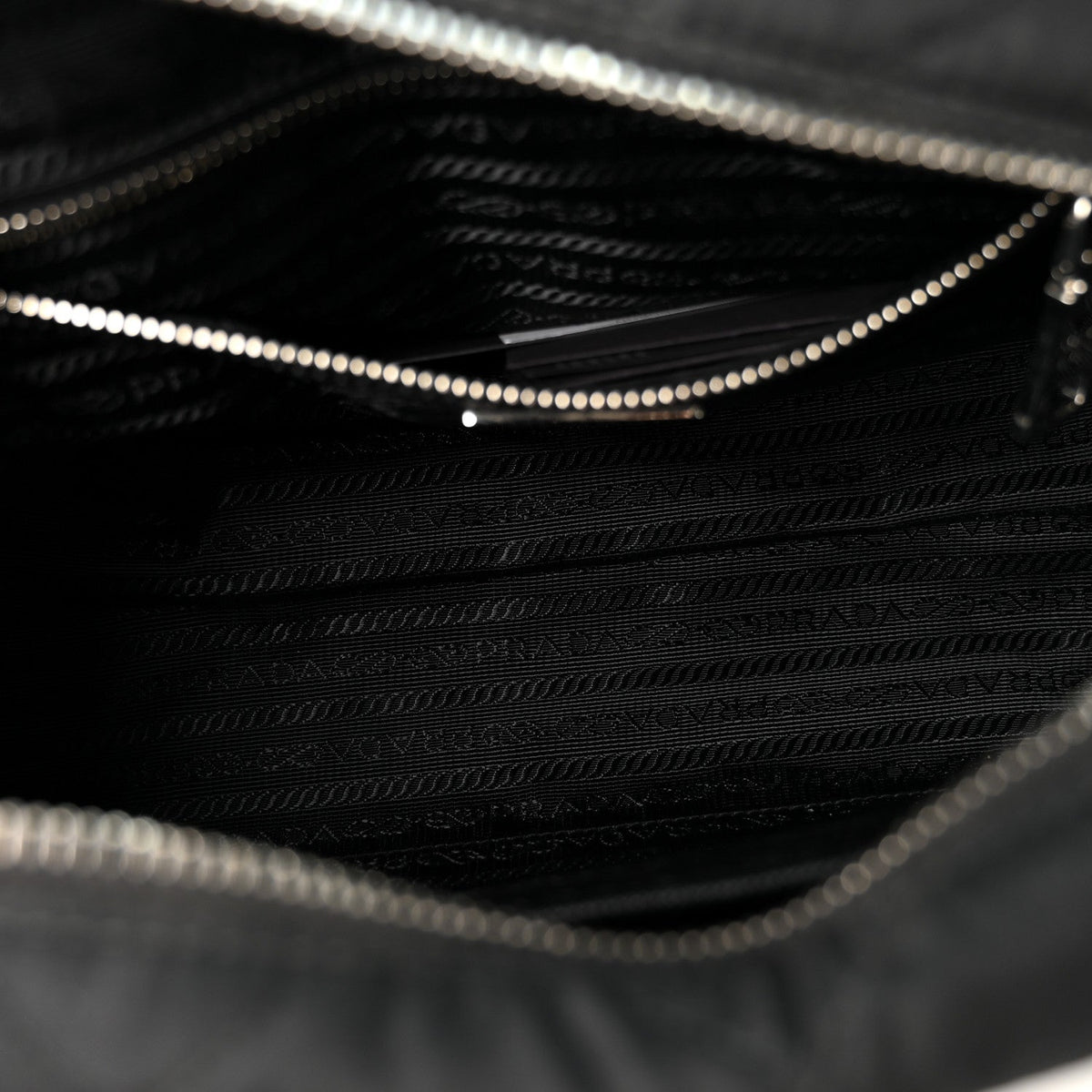 Nylon Tessuto Impuntu Quilted Shoulder Bag Black