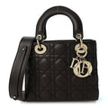 Lambskin Cannage Small My ABCDior Lady Dior Dark Chocolate