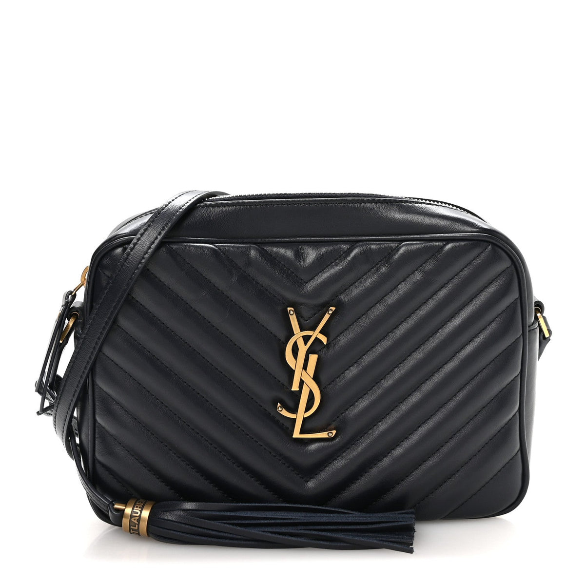 Calfskin Matelasse Monogram Lou Camera Bag Navy