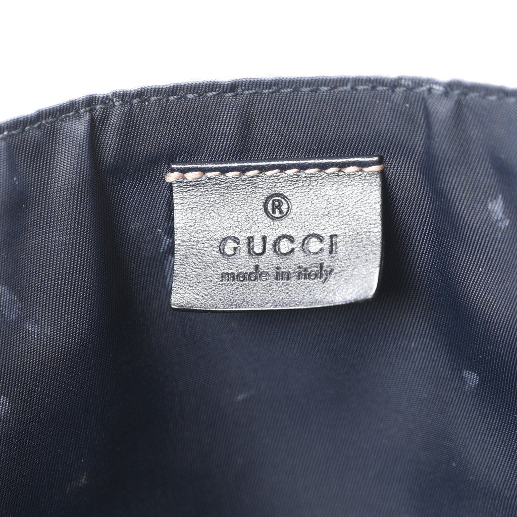 GG Supreme Monogram Selleria Calfskin Messenger Diaper Bag Navy
